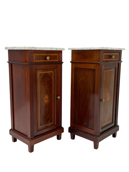 Pair of Art Nouveau Nightstands or Bedside Tables, 1900s